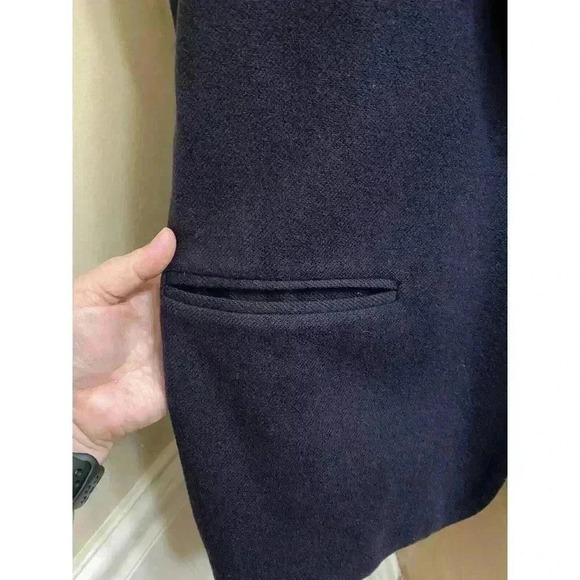 Sag Harbor Size 10 Navy Wool Blazer Single Breasted Metal Crest Button Classic - Picture 4 of 12